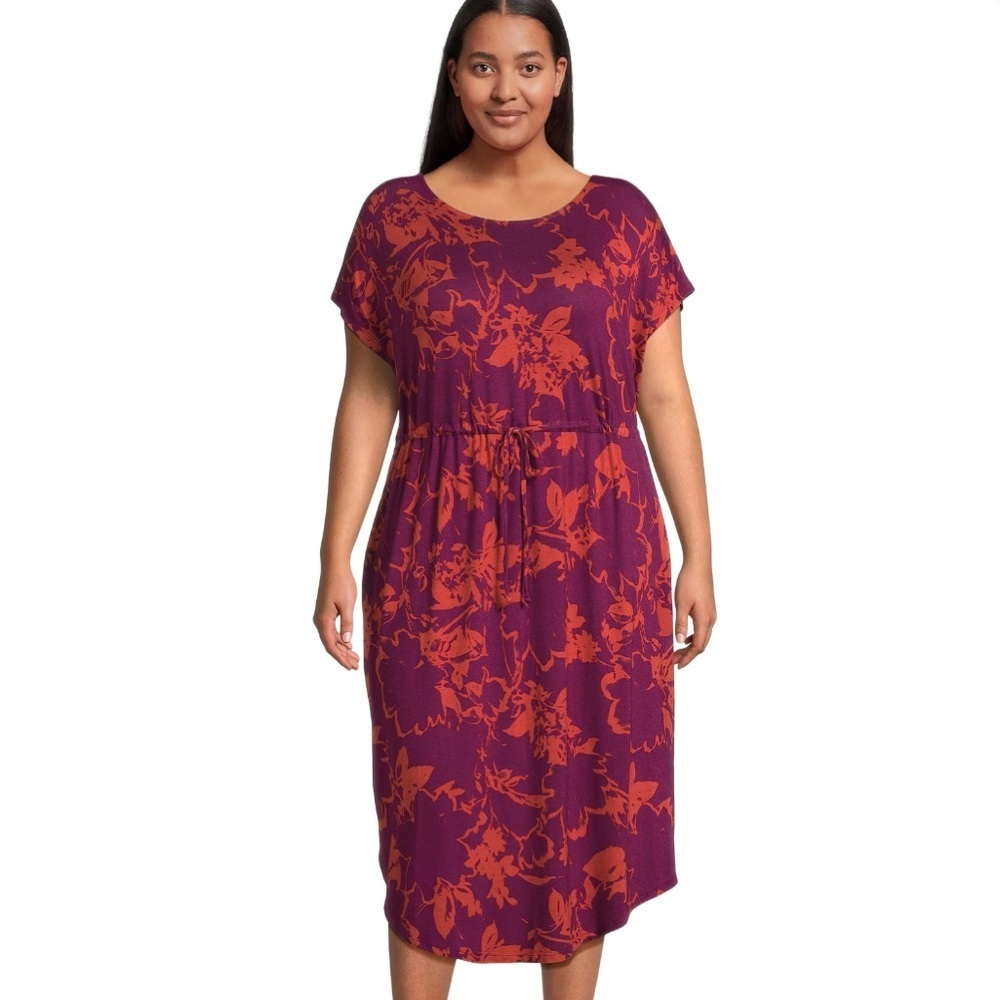 Terra & Sky Purple and Orange Dress. Size 1X.